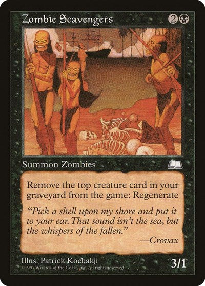 Zombie Scavengers (WTH) #87 Common (Lightly Played) Weatherlight Magic: The Gathering: 1997