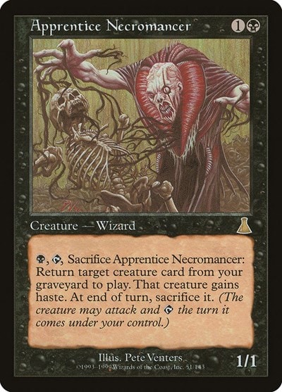 Apprentice Necromancer (UDS) #51 Rare (Lightly Played) Urza's Destiny Magic: The Gathering: 1999