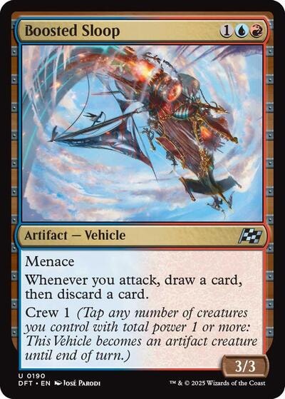 Boosted Sloop (DFT) #190 Uncommon (Lightly Played) Aetherdrift Magic: The Gathering: 2025