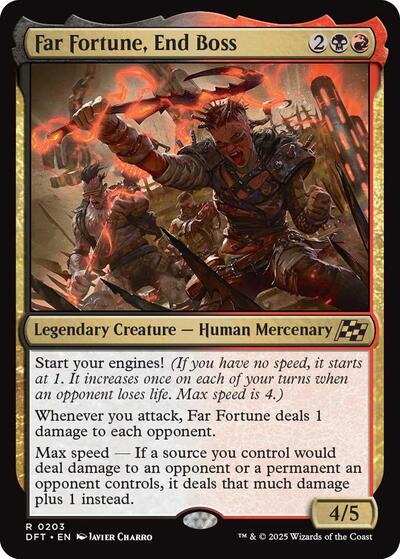 Far Fortune End Boss (DFT) #203 Rare (Foil Lightly Played) Aetherdrift Magic: The Gathering: 2025