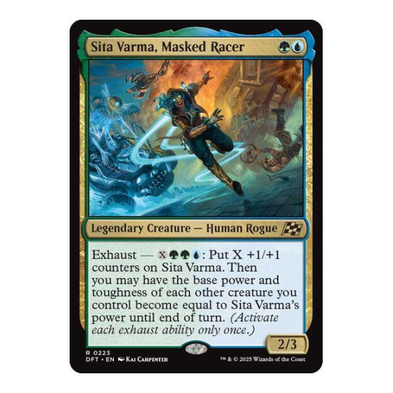 Sita Varma, Masked Racer (DFT) #223 Rare (Lightly Played) Aetherdrift Magic: The Gathering: 2025