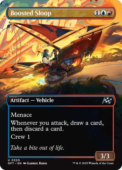 Boosted Sloop Borderless (DFT) #320 Uncommon (Lightly Played) Aetherdrift Magic: The Gathering: 2025