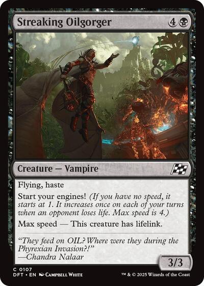 Streaking Oilgorger (DFT) #107 Common Aetherdrift Magic: The Gathering: 2025