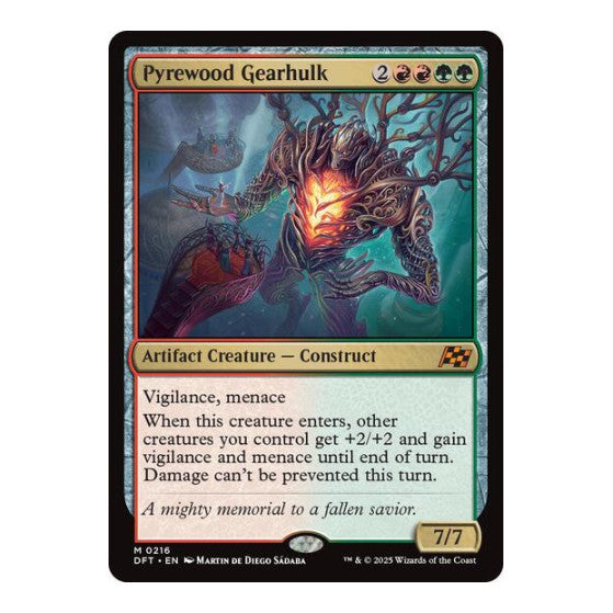 Pyrewood Gearhulk (DFT) #216 Mythic Rare (Damaged) Aetherdrift Magic: The Gathering: 2025