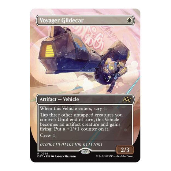 Voyager Glidecar (Borderless) (DFT) #299 Rare (Lightly Played) Aetherdrift Magic: The Gathering: 2025