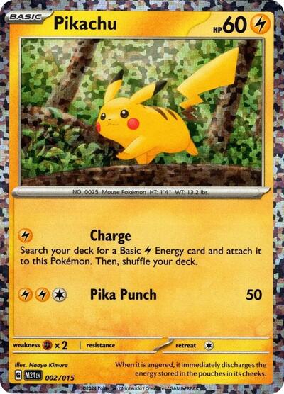 Pikachu (M24) #002/015 Promo (Holofoil Near Mint) McDonald's Promos 2024 Pokemon: 2025