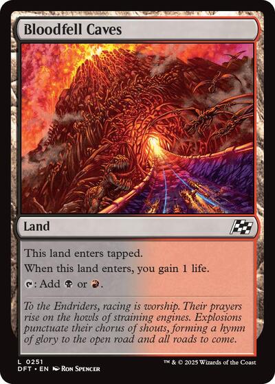 Bloodfell Caves (DFT) #251 Land (Lightly Played) Aetherdrift Magic: The Gathering: 2025