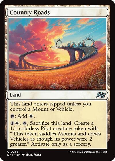 Country Roads (DFT) #253 Uncommon (Lightly Played) Aetherdrift Magic: The Gathering: 2025