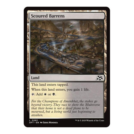 Scoured Barrens (DFT) #263 Land (Foil Lightly Played) Aetherdrift Magic: The Gathering: 2025