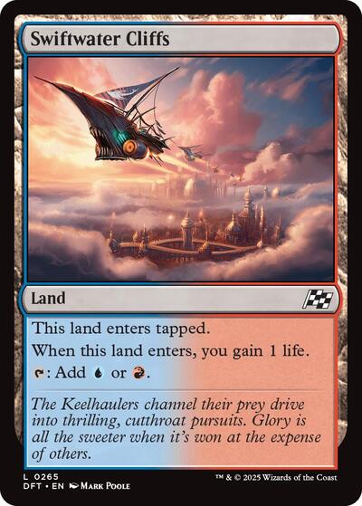 Swiftwater Cliffs (DFT) #265 Land (Foil Lightly Played) Aetherdrift Magic: The Gathering: 2025