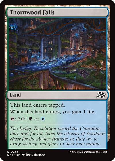 Thornwood Falls (DFT) #266 Land (Lightly Played) Aetherdrift Magic: The Gathering: 2025