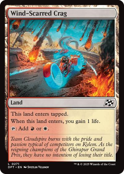 Wind Scarred Crag (DFT) #271 Land (Lightly Played) Aetherdrift Magic: 2025