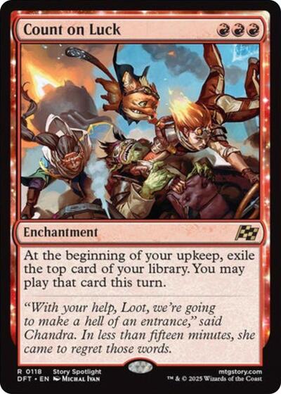 Count on Luck (DFT) #118 Rare (Near Mint) Aetherdrift Magic: The Gathering: 2025
