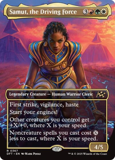 Samut the Driving Force Borderless (DFT) #367 Rare (Lightly Played) Aetherdrift Magic: The Gathering: 2025