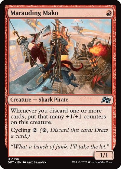 Marauding Mako (DFT) #138 Uncommon (Lightly Played) Aetherdrift Magic: The Gathering: 2025