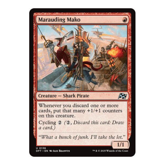 Marauding Mako (DFT) #138 Uncommon (Lightly Played) Aetherdrift Magic: The Gathering: 2025