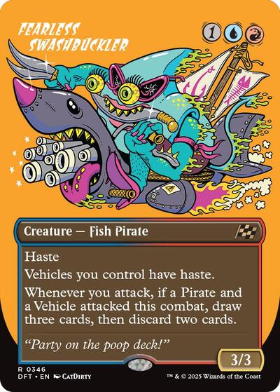 Fearless Swashbuckler Borderless (DFT) #346 Rare (Lightly Played) Aetherdrift Magic: The Gathering: 2025
