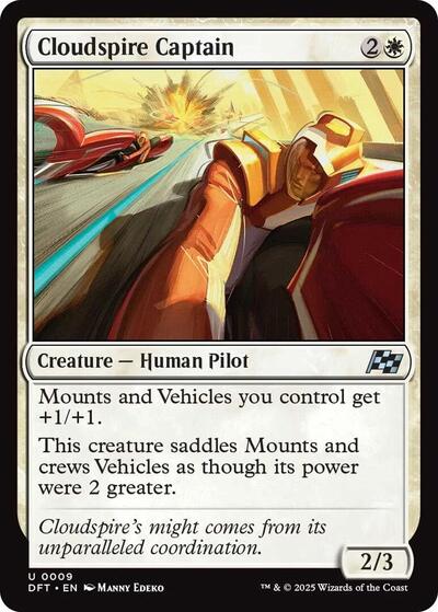 2025 Magic: Aetherdrift (DFT) - Cloudspire Captain (#9, Uncommon) (Lightly Played)