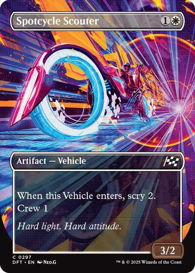 Spotcycle Scouter Borderless (DFT) #297 Common (Lightly Played) Aetherdrift Magic: 2025