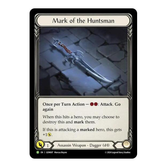 Mark of the Huntsman - GEM007 (GEM) #GEM007 Promo (Cold Foil Near Mint) GEM Pack 1 Flesh and Blood TCG: 2025