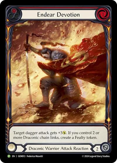 Endear Devotion GEM013 (GEM) #GEM013 Promo (Near Mint) GEM Pack 1 Flesh and Blood TCG: 2025