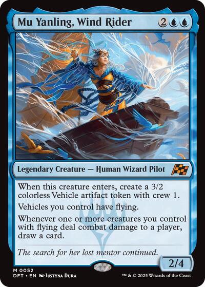 Mu Yanling Wind Rider (DFT) #52 Mythic Rare (Lightly Played) Aetherdrift Magic: The Gathering: 2025