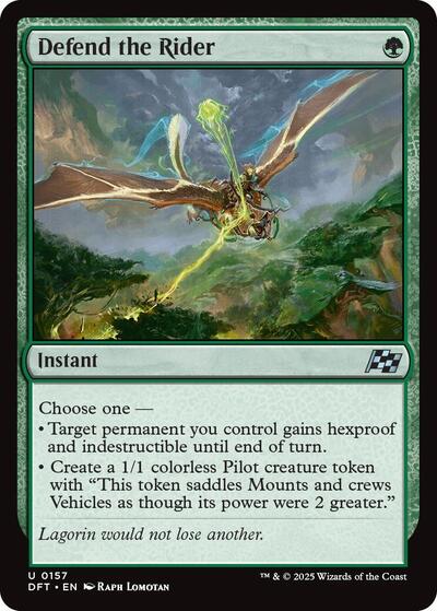 Defend the Rider (DFT) #157 Uncommon (Lightly Played) Aetherdrift Magic: The Gathering: 2025