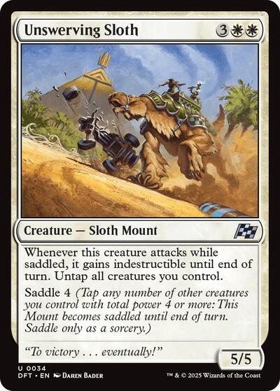 Unswerving Sloth (DFT) #34 Uncommon (Lightly Played) Aetherdrift Magic: 2025