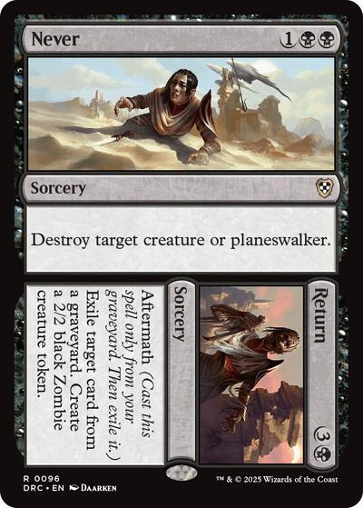 Never Return (DRC) #96 Rare (Lightly Played) Commander: Aetherdrift Magic: The Gathering: 2025