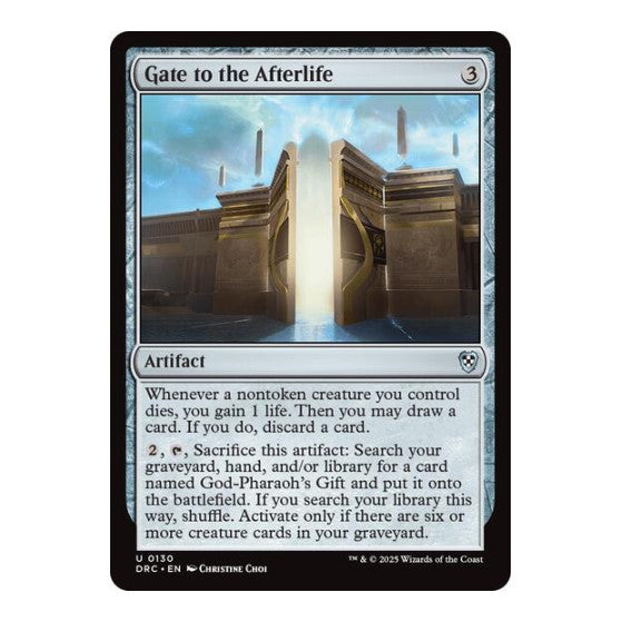 Gate to the Afterlife (DRC) #130 Uncommon (Moderately Played) Commander: Aetherdrift Magic: The Gathering: 2025