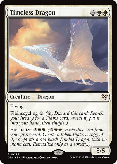 Timeless Dragon (DRC) #67 Rare (Lightly Played) Commander: Aetherdrift Magic: 2025