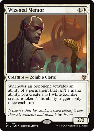 Wizened Mentor (DRC) #8 Rare (Lightly Played) Commander: Aetherdrift Magic: The Gathering: 2025