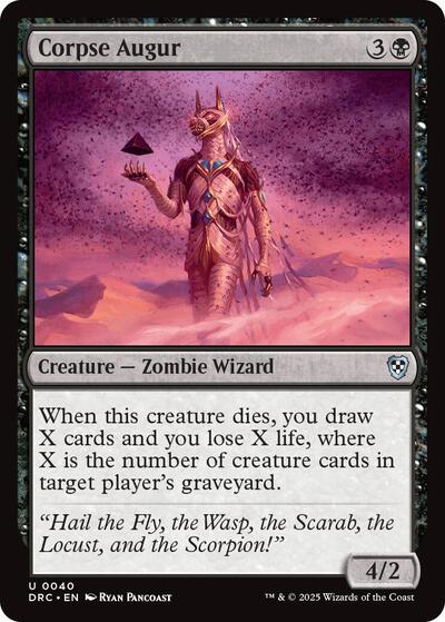 Corpse Augur (DRC) #40 Uncommon (Lightly Played) Commander: Aetherdrift Magic: The Gathering: 2025
