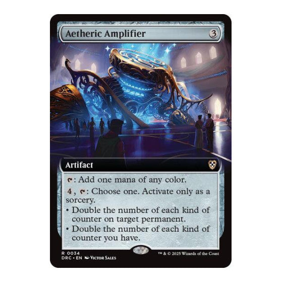 Aetheric Amplifier (Extended Art) (DRC) #34 Rare (Near Mint) Commander: Aetherdrift Magic: The Gathering: 2025