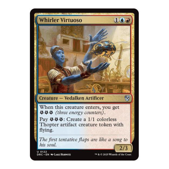 Whirler Virtuoso (DRC) #122 Uncommon (Damaged) Commander: Aetherdrift Magic: The Gathering: 2025