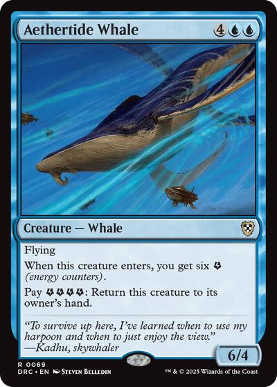 Aethertide Whale (DRC) #69 Rare (Lightly Played) Commander: Aetherdrift Magic: The Gathering: 2025
