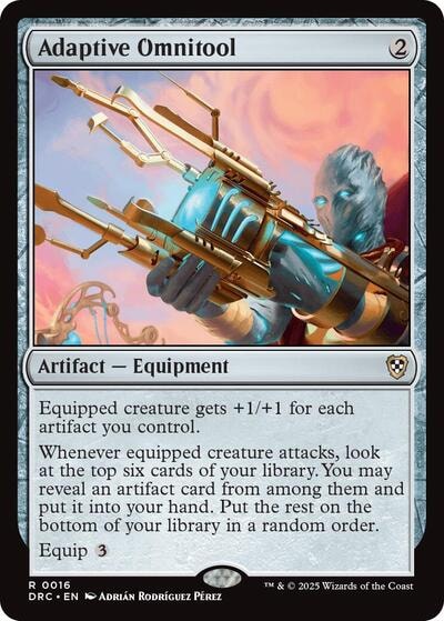 Adaptive Omnitool (DRC) #16 Rare (Damaged) Commander: Aetherdrift Magic: The Gathering: 2025