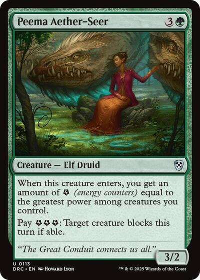 Peema Aether Seer (DRC) #113 Uncommon (Lightly Played) Commander: Aetherdrift Magic: 2025