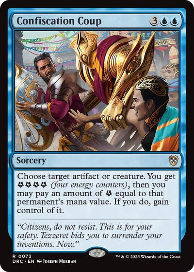 Confiscation Coup (DRC) #73 Rare (Lightly Played) Commander: Aetherdrift Magic: The Gathering: 2025