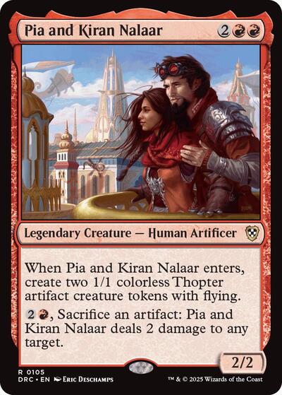 2025 Magic: Commander: Aetherdrift (DRC) - Pia and Kiran Nalaar (#105, Rare) (, Lightly Played)