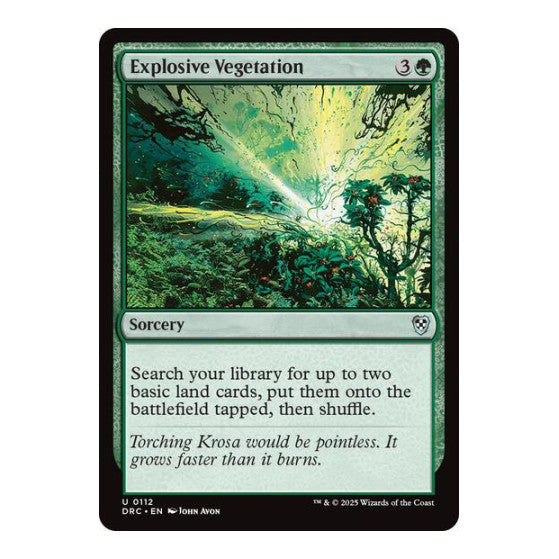 Explosive Vegetation (DRC) #112 Uncommon (Lightly Played) Commander: Aetherdrift Magic: The Gathering: 2025