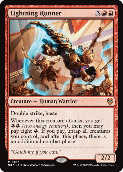 Lightning Runner (DRC) #103 Mythic Rare (Lightly Played) Commander: Aetherdrift Magic: The Gathering: 2025