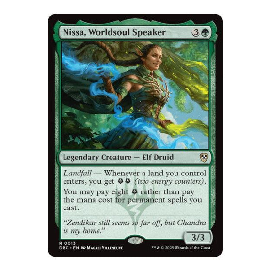 Nissa, Worldsoul Speaker (DRC) #13 Rare (Damaged) Commander: Aetherdrift Magic: The Gathering: 2025