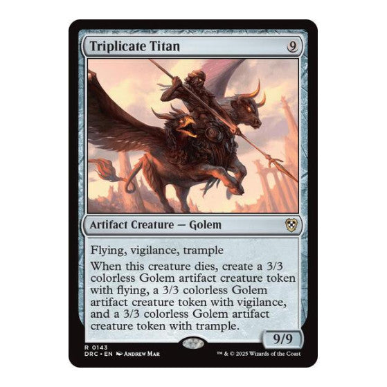 Triplicate Titan (DRC) #143 Rare (Lightly Played) Commander: Aetherdrift Magic: The Gathering: 2025