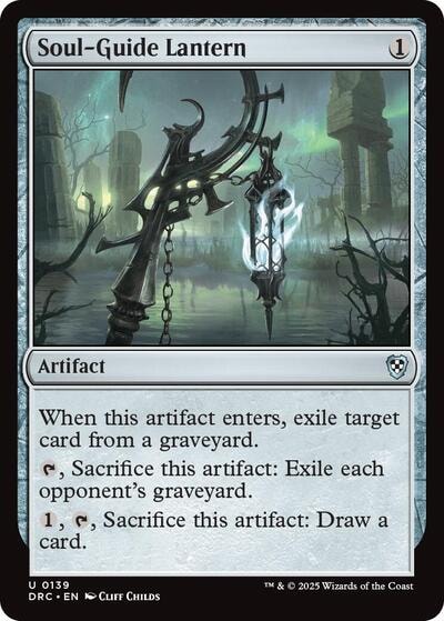 Soul Guide Lantern (DRC) #139 Uncommon (Damaged) Commander: Aetherdrift Magic: The Gathering: 2025