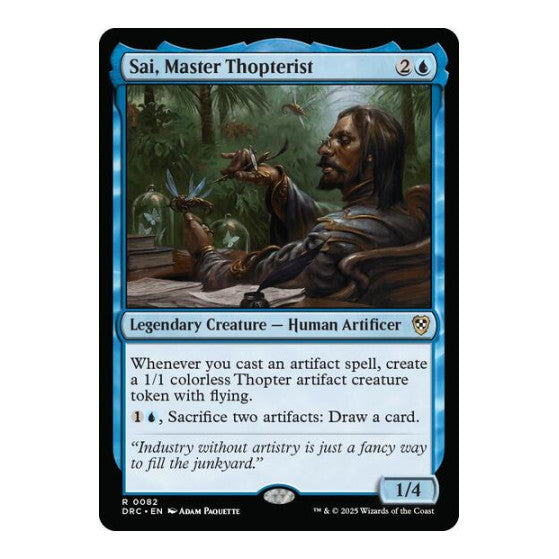 Sai, Master Thopterist (DRC) #82 Rare (Damaged) Commander: Aetherdrift Magic: The Gathering: 2025