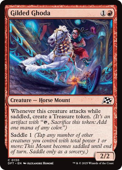 Gilded Ghoda (DFT) #130 Common (Lightly Played) Aetherdrift Magic: The Gathering: 2025