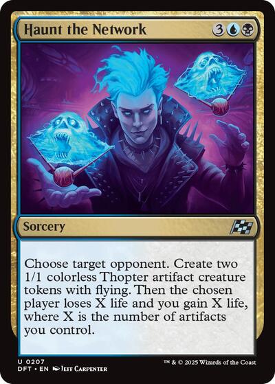 Haunt the Network (DFT) #207 Uncommon (Lightly Played) Aetherdrift Magic: The Gathering: 2025
