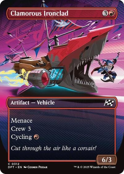 Clamorous Ironclad Borderless (DFT) #312 Common (Lightly Played) Aetherdrift Magic: The Gathering: 2025