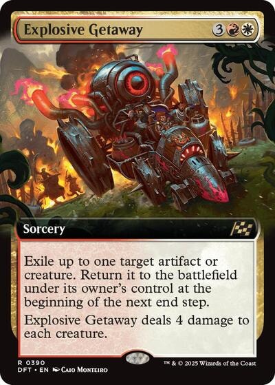 Explosive Getaway Extended Art (DFT) #390 Rare (Lightly Played) Aetherdrift Magic: The Gathering: 2025